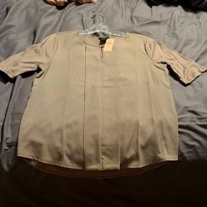 Ann Taylor Factory Light Brown Blouse